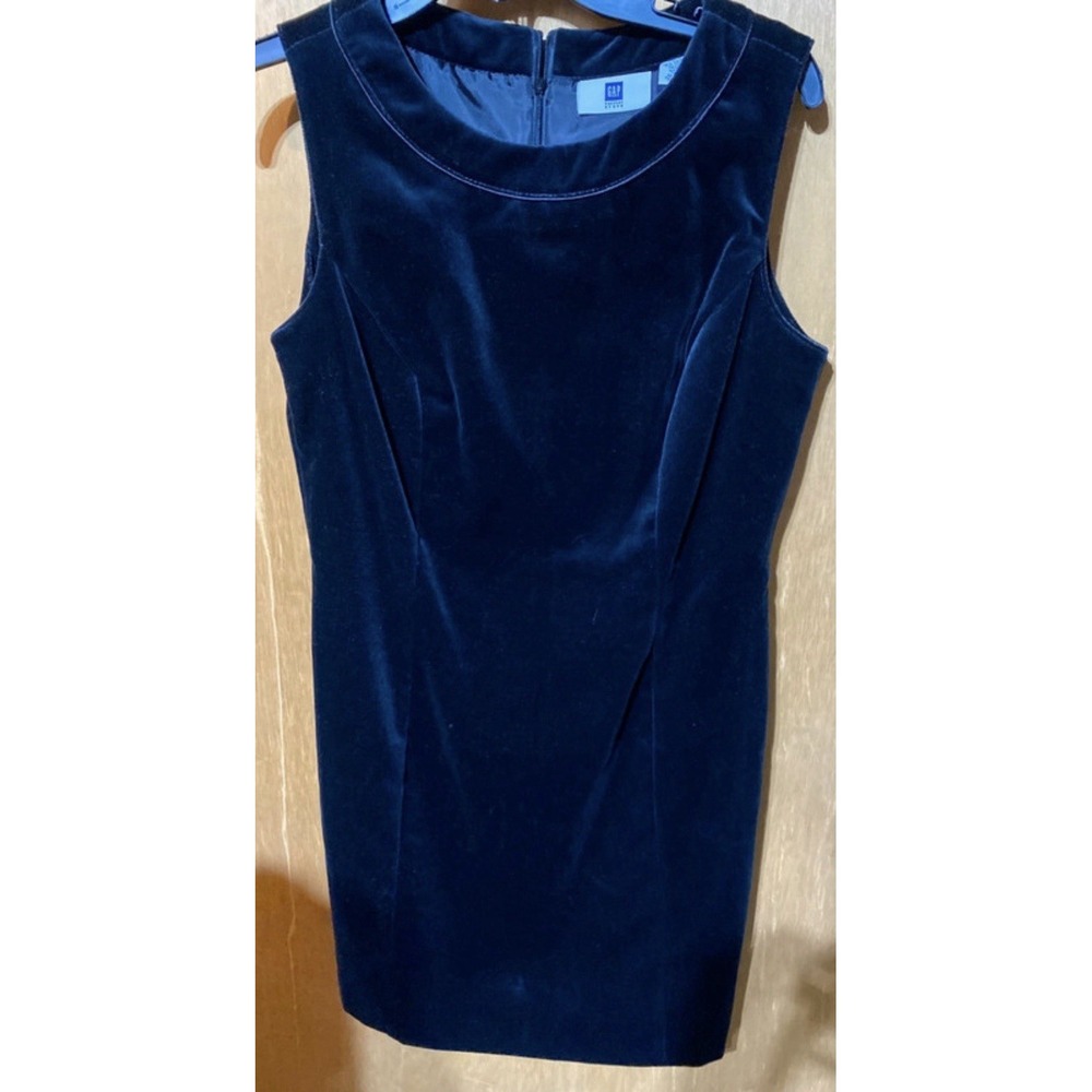 GAP Velvet Dress Women's Size 10 Black Vintage Style Elegant Party Cocktail
